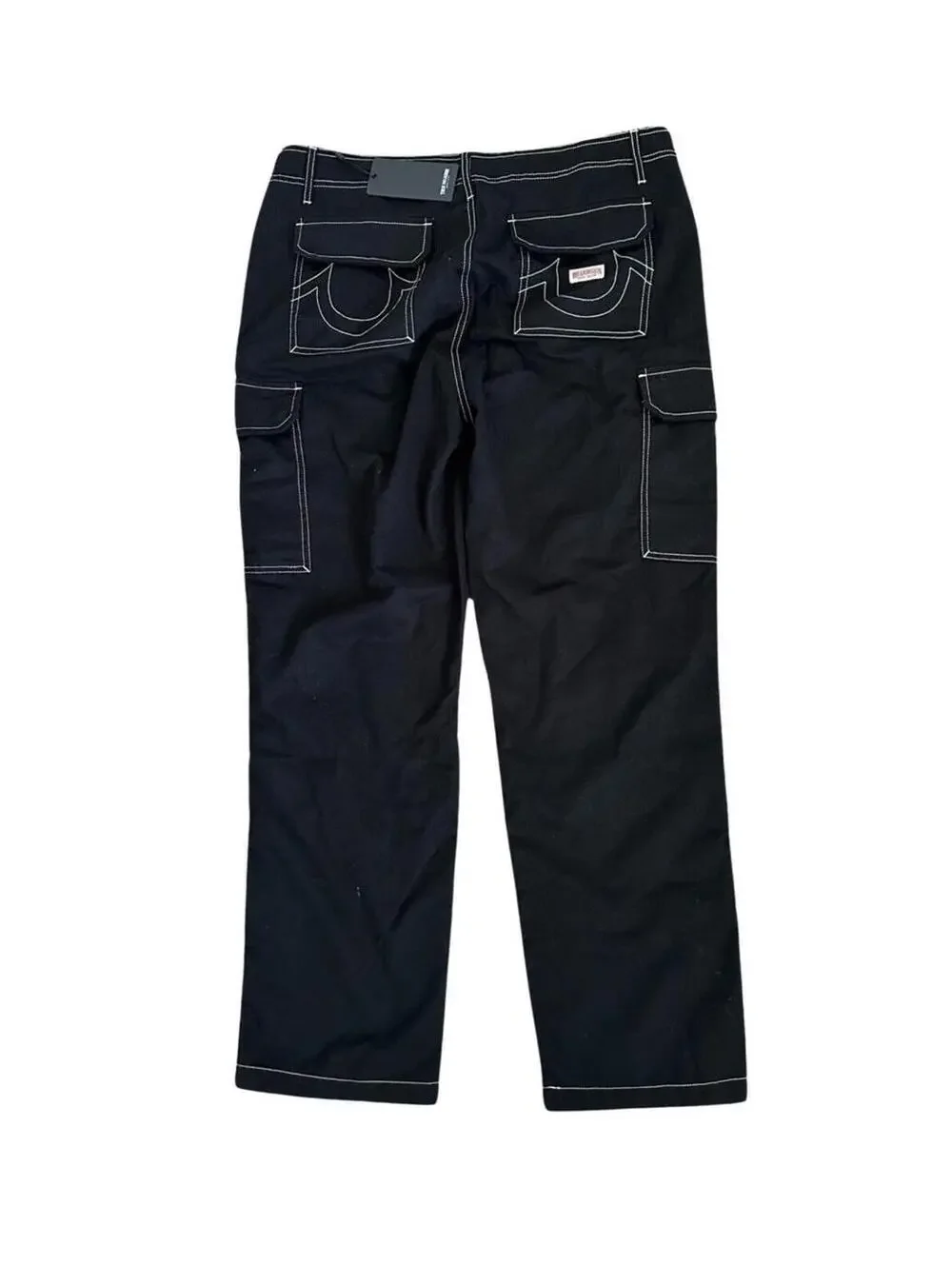 True Religion Jeans Men's Cargo Pants Jet Black Size 36 $159 New #108335